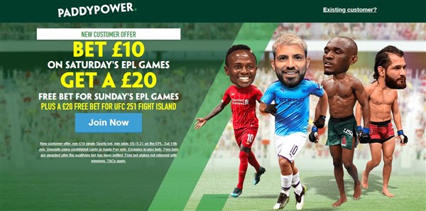 Paddy Power Free Bets Get 2 x £20 Free Bets when you bet